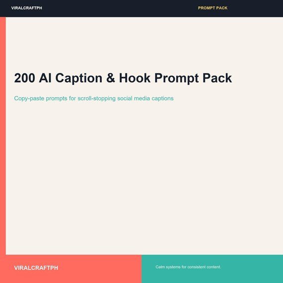 AI Caption Prompts and Instagram Hooks | 200 Reels, TikTok and ChatGPT Prompts